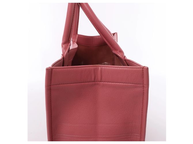Borsa a tracolla Christian Dior Book Tote Medium in pelle rosa - vista 4