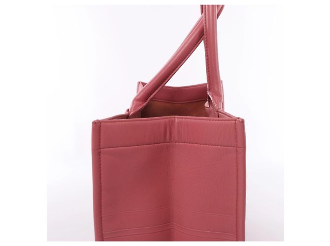 Borsa a tracolla Christian Dior Book Tote Medium in pelle rosa - vista 5
