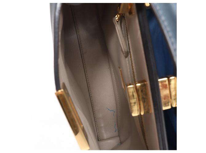 Borsa 2Way Fendi Peekaboo Essentially in pelle, Blu 8BN302 - vista 10