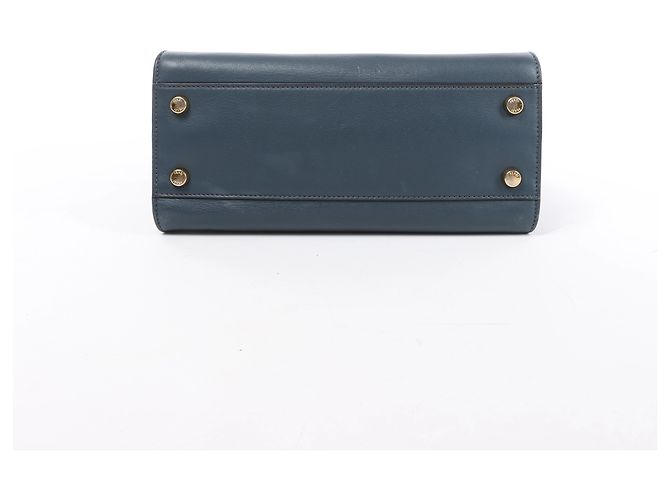 Borsa 2Way Fendi Peekaboo Essentially in pelle, Blu 8BN302 - vista 7