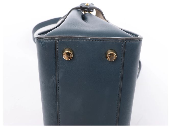 Borsa 2Way Fendi Peekaboo Essentially in pelle, Blu 8BN302 - vista 8