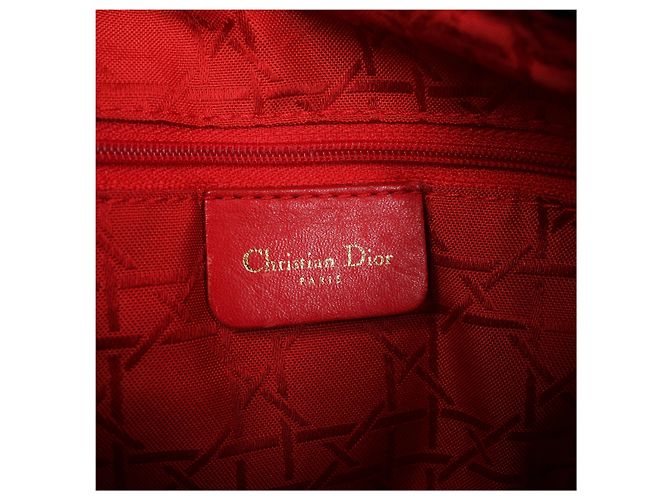 Borsa Christian Dior Lady Dior Cannage in nylon nera - vista 12
