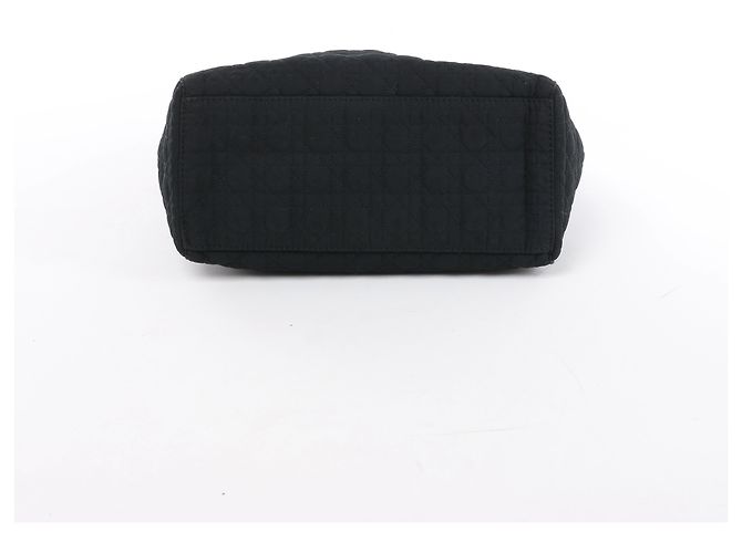 Borsa Christian Dior Lady Dior Cannage in nylon nera - vista 7