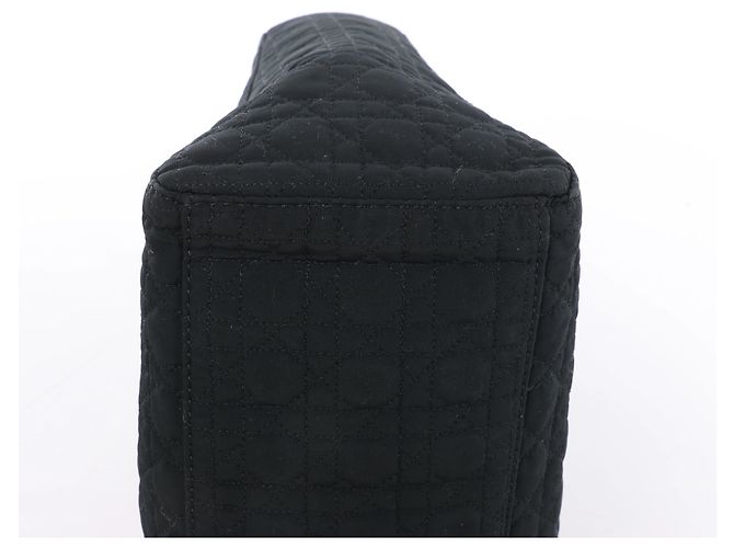 Borsa Christian Dior Lady Dior Cannage in nylon nera - vista 9