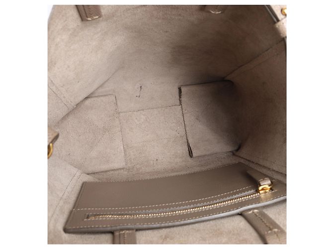 Céline Celine Vertical Cabas Small Borsa a mano 2Way in pelle Beige - vista 10