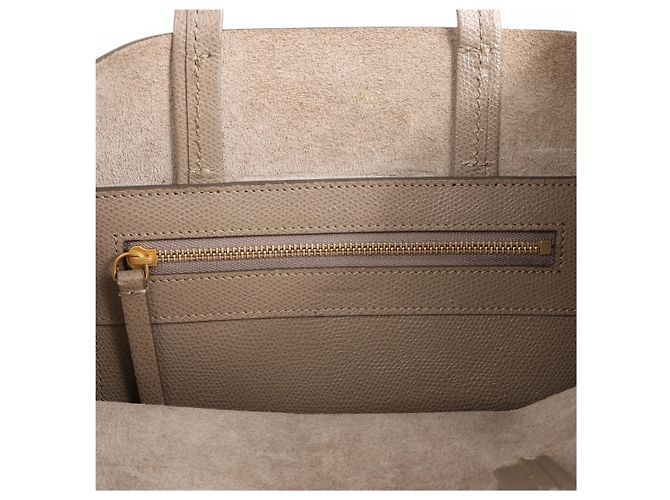 Céline Celine Vertical Cabas Small Borsa a mano 2Way in pelle Beige - vista 11