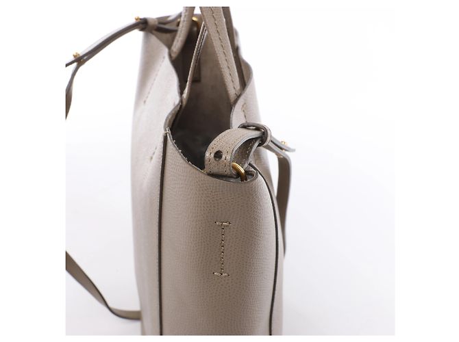 Céline Celine Vertical Cabas Small Borsa a mano 2Way in pelle Beige - vista 4