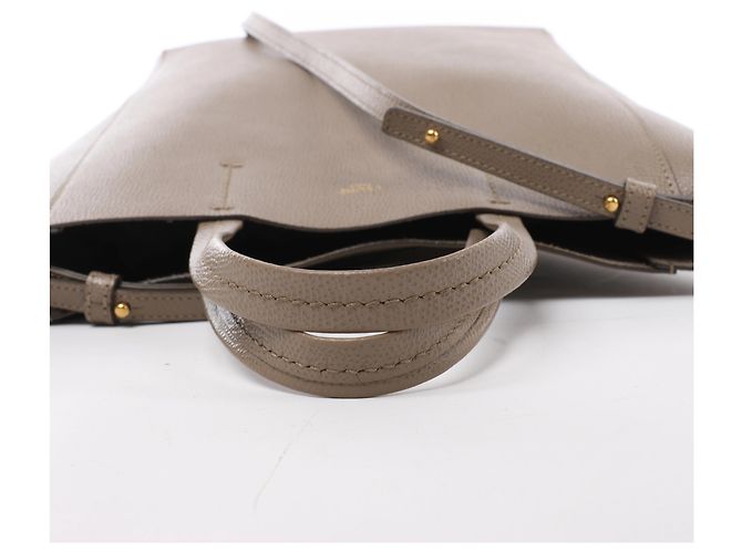 Céline Celine Vertical Cabas Small Borsa a mano 2Way in pelle Beige - vista 6