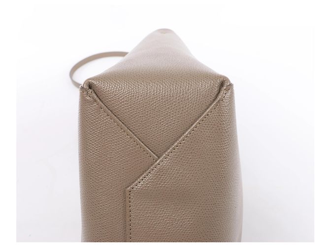 Céline Celine Vertical Cabas Small Borsa a mano 2Way in pelle Beige - vista 8