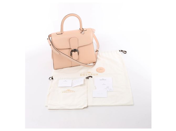 Borsa 2Way Delvaux Brillant MM in pelle Rosa - vista 14