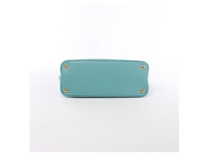 Borsa a mano Prada Promenade in pelle Saffiano Lux blu - vista 7