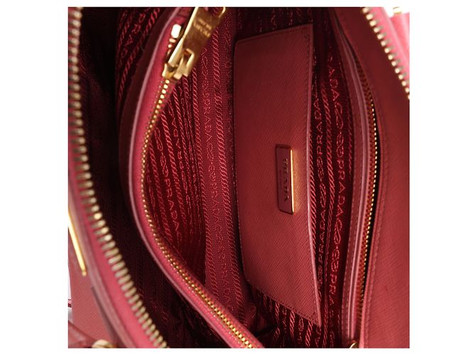 Prada Promenade Saffiano Lux Leather 2Way Handbag in Pink BL0837 - vista 12