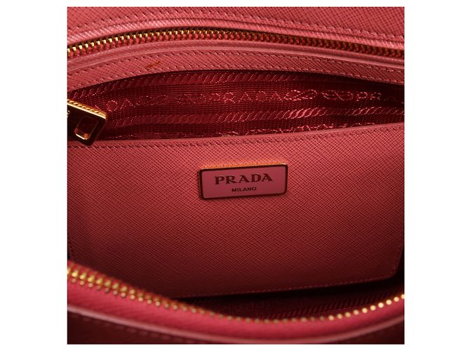 Prada Promenade Saffiano Lux Leather 2Way Handbag in Pink BL0837 - vista 13