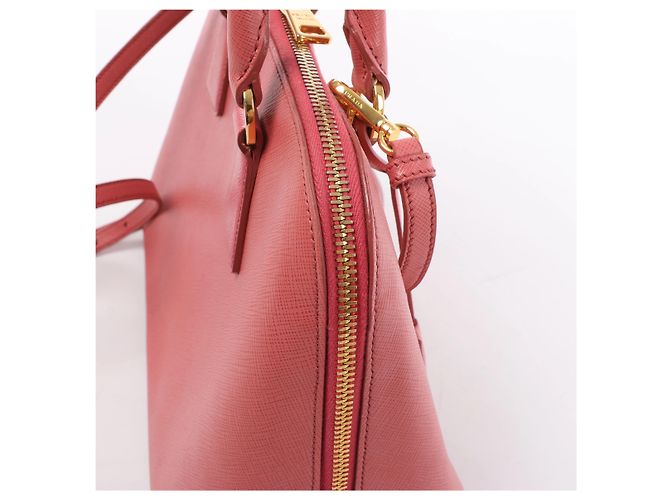 Prada Promenade Saffiano Lux Leather 2Way Handbag in Pink BL0837 - vista 4