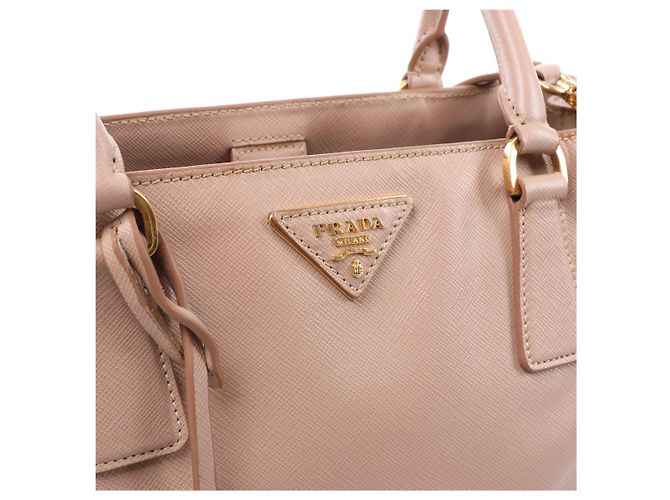 Borsa 2Way Prada Galleria in pelle Saffiano Beige - vista 10