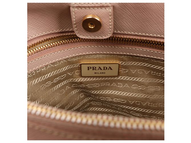 Borsa 2Way Prada Galleria in pelle Saffiano Beige - vista 13