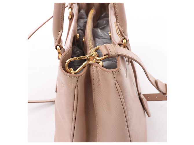 Borsa 2Way Prada Galleria in pelle Saffiano Beige - vista 4