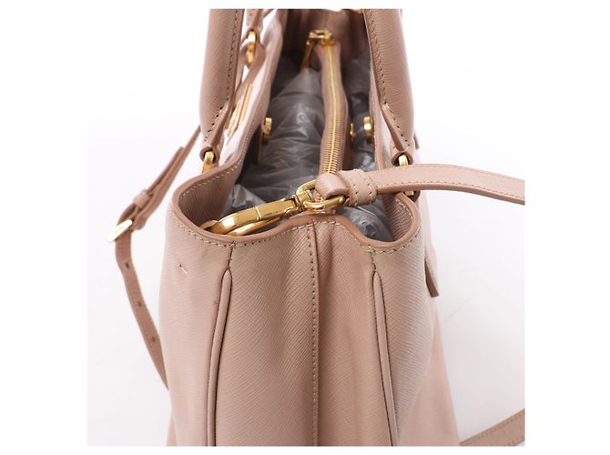 Borsa 2Way Prada Galleria in pelle Saffiano Beige - vista 5
