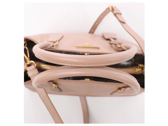 Borsa 2Way Prada Galleria in pelle Saffiano Beige - vista 6