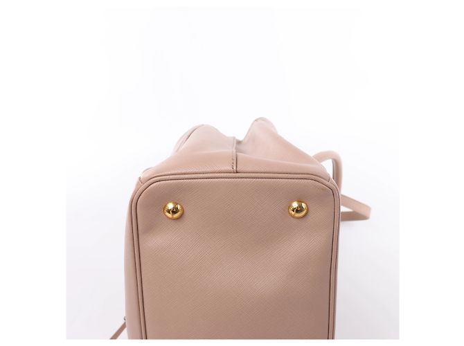 Borsa 2Way Prada Galleria in pelle Saffiano Beige - vista 9