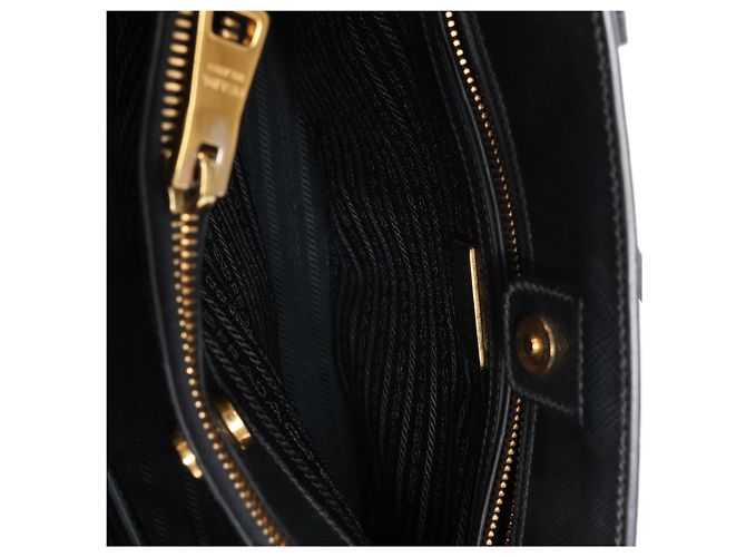 Borsa 2Way Prada Galleria in pelle Saffiano Nero - vista 12