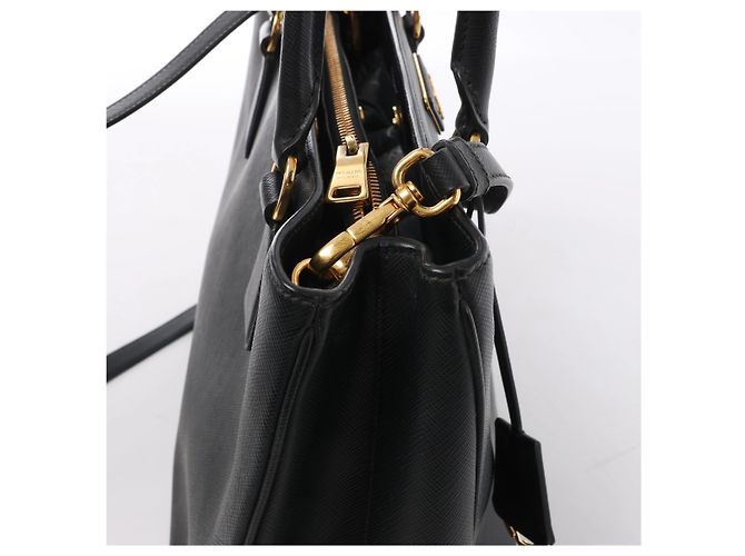 Borsa 2Way Prada Galleria in pelle Saffiano Nero - vista 4