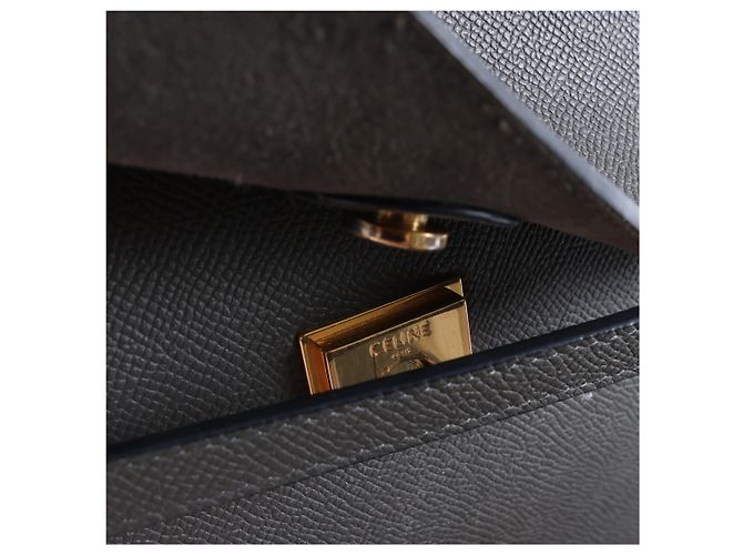 Céline Celine Belt Bag Mini Leather 2 Way Handbag in Gray - vista 10