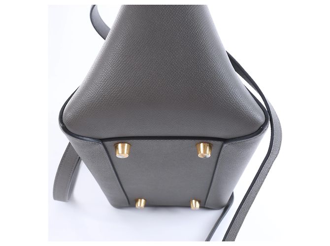 Céline Celine Belt Bag Mini Leather 2 Way Handbag in Gray - vista 9