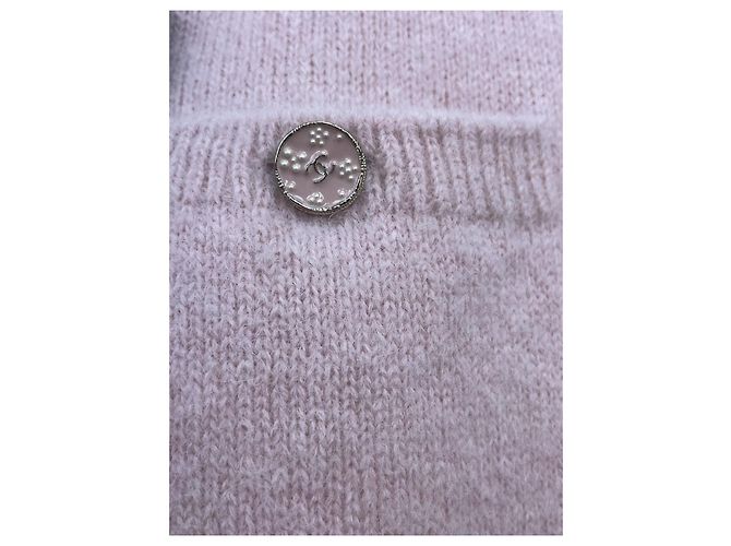 Falda Chanel de algodón rosa crochet - vista 5