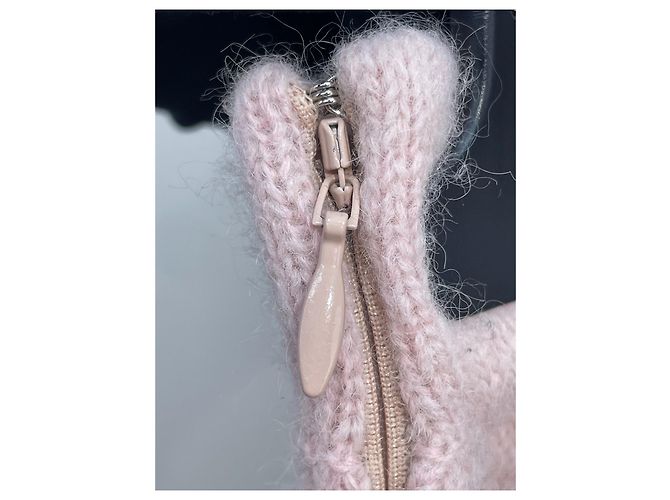 Falda Chanel de algodón rosa crochet - vista 9