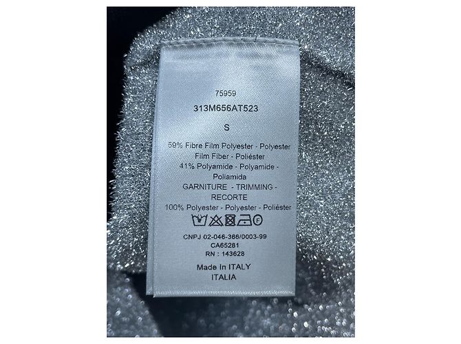 Dior Strickjacke Grau mit Silberglitzer - Ansicht 8