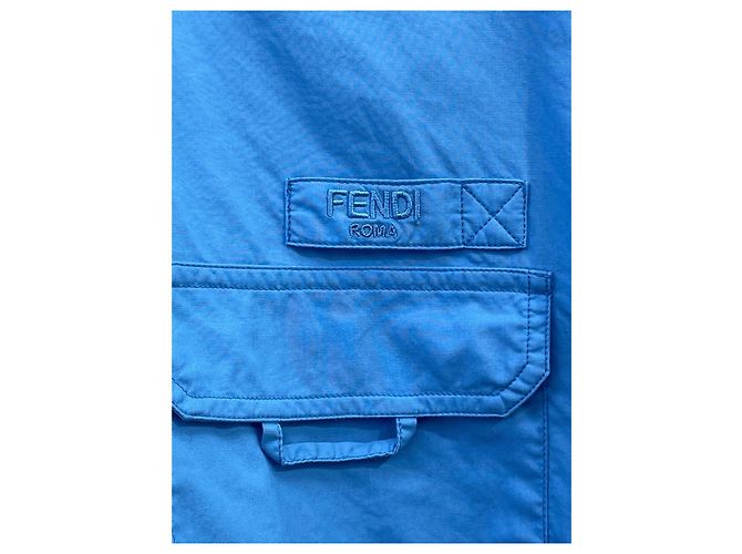 Camisa Fendi de algodón azul - vista 3