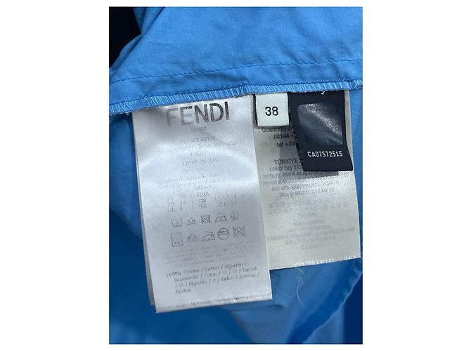 Camisa Fendi de algodón azul - vista 8