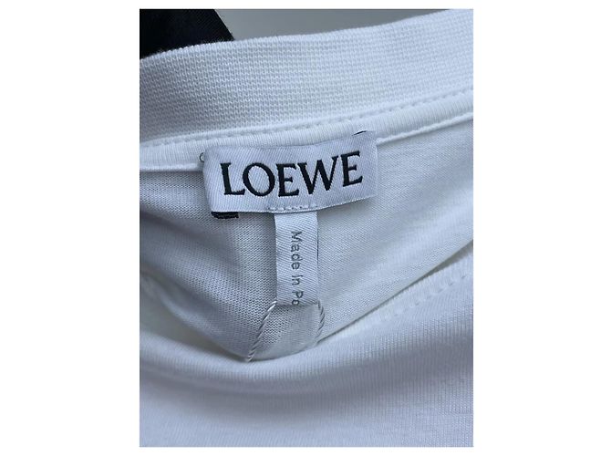 Top Loewe de algodón blanco con aplique de corazón rojo - vista 6