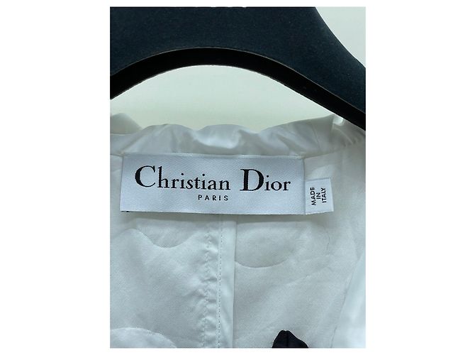 Giacca antivento Dior bianca in poliammide con frange - vista 4