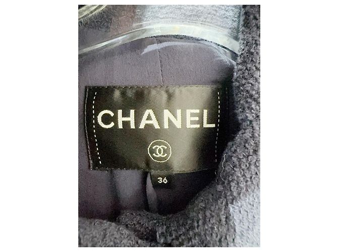 Chanel Jacke aus Navy Tweed Station Collection Größe 36 - Ansicht 4