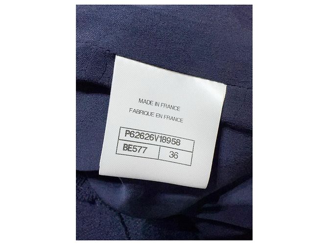Chanel Jacke aus Navy Tweed Station Collection Größe 36 - Ansicht 6