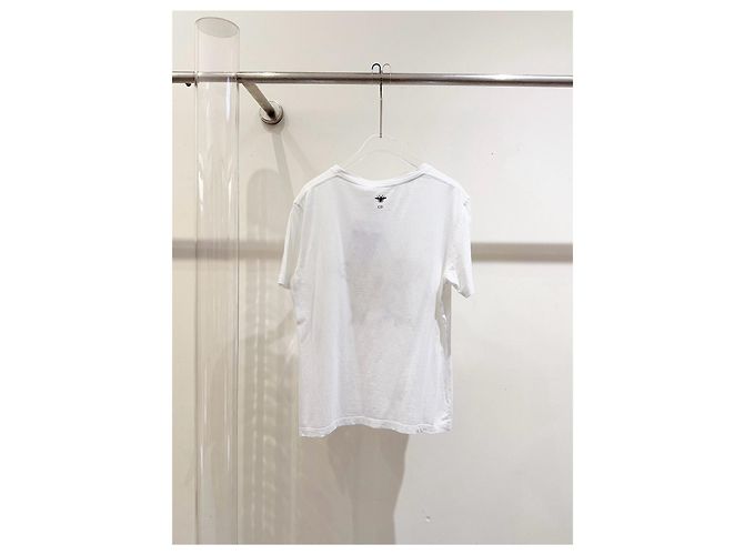 Top Dior Lucky Star in cotone bianco a maniche corte - vista 4