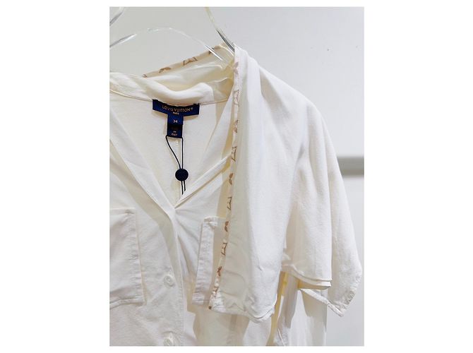 Top de seda Louis Vuitton Blanco - vista 3