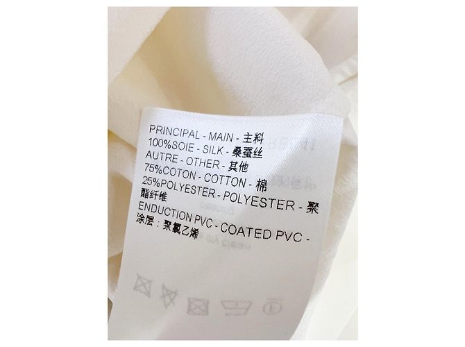 Top de seda Louis Vuitton Blanco - vista 7