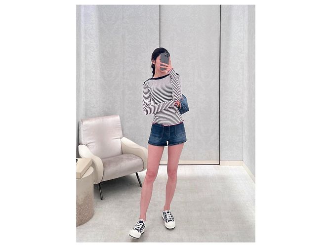 Top Dior a Righe in Cotone con Bottoni Lucky Star - vista 7