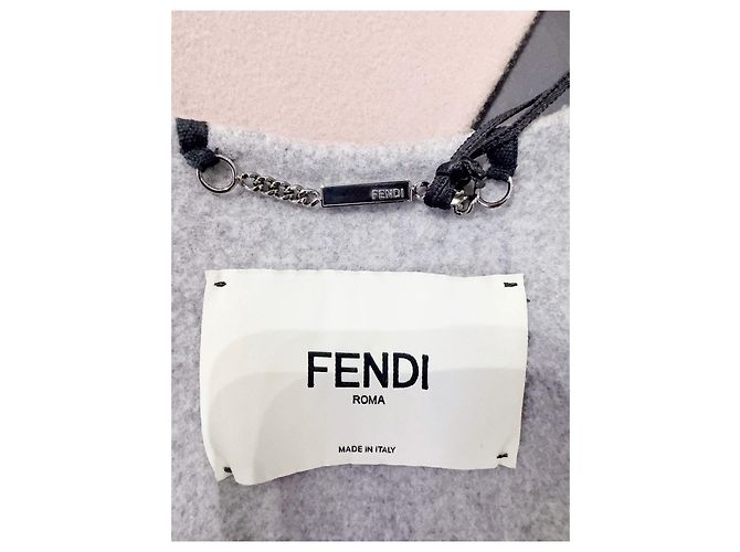 Abrigo Estilo Capa de Lana Fendi Beige - vista 5