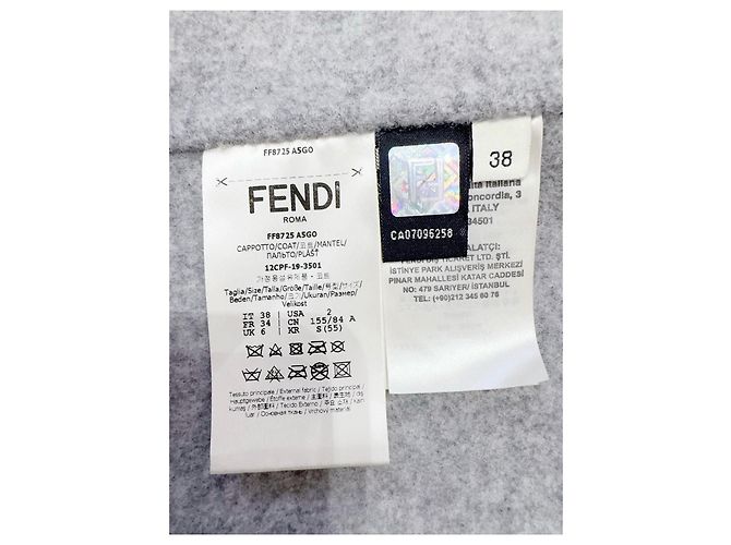 Abrigo Estilo Capa de Lana Fendi Beige - vista 6