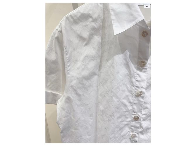Top Chanel Blanco de Algodón con Estampado de Estrellas - vista 3