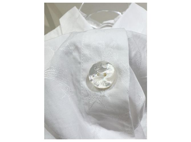 Top Chanel Blanco de Algodón con Estampado de Estrellas - vista 4
