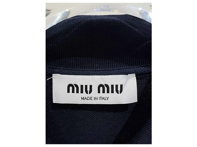 Polo Miu Miu de algodón azul marino - vista 3