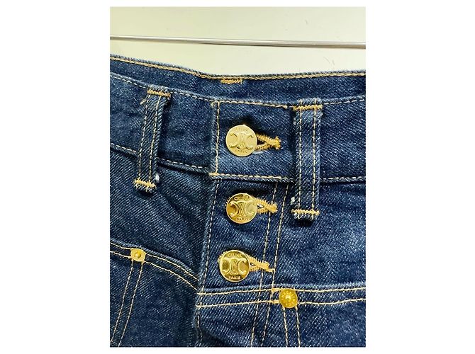 Shorts de denim azul Céline - vista 2