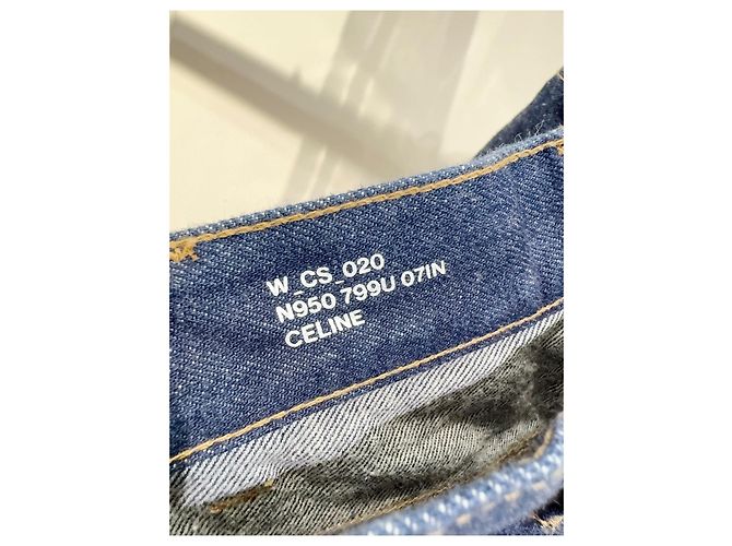 Shorts de denim azul Céline - vista 4