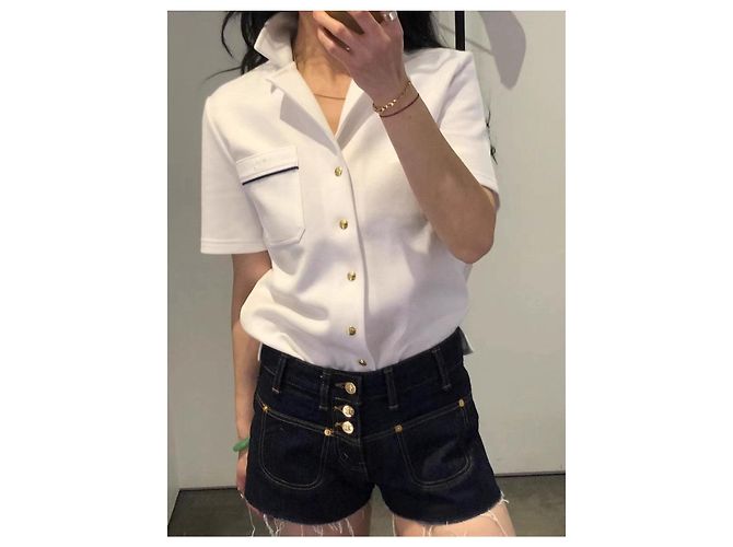 Shorts de denim azul Céline - vista 6