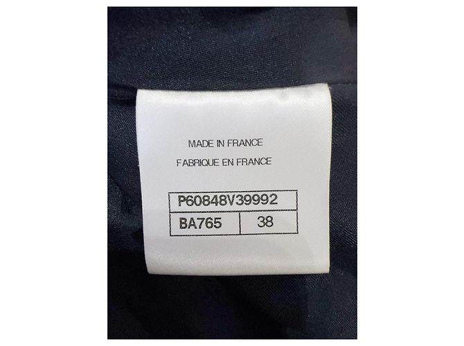 Chanel langes Kleid Navy Baumwolle - Ansicht 6